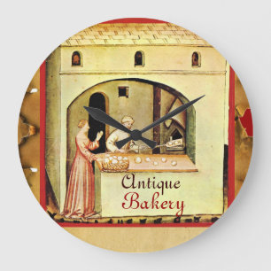 ANTIQUE OVEN BAKER ,BAKERY BREAD SHOP LARGE CLOCK