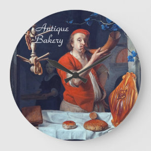 ANTIQUE OVEN BAKER ,BAKERY BREAD SHOP LARGE CLOCK