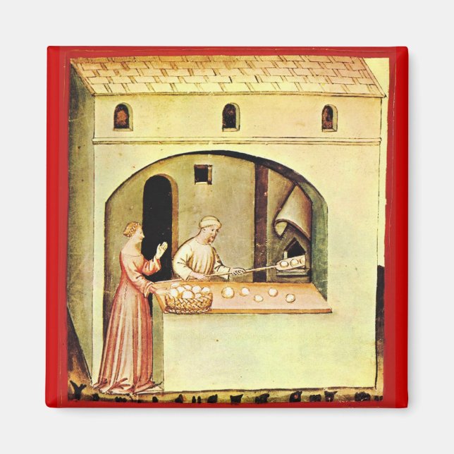 ANTIQUE OVEN  BAKER ,BAKERY BREAD SHOP MAGNET (Front)