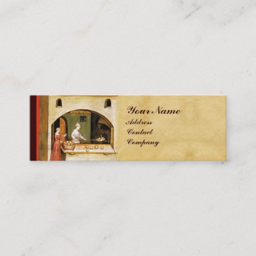 ANTIQUE OVEN  BAKER BAKERY BREAD SHOP MINI BUSINESS CARD