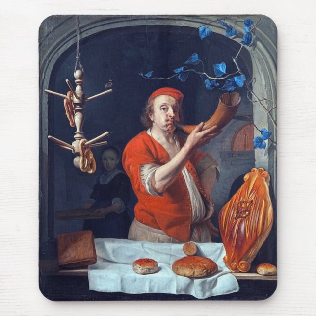 ANTIQUE OVEN  BAKER ,BAKERY BREAD SHOP MOUSE PAD (Front)