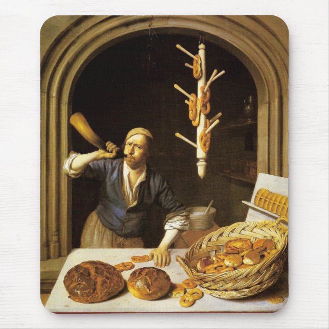 ANTIQUE OVEN  BAKER ,BAKERY BREAD SHOP MOUSE PAD (Front)