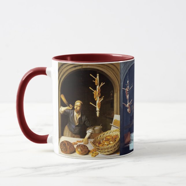 ANTIQUE OVEN  BAKER ,BAKERY BREAD SHOP MUG (Left)