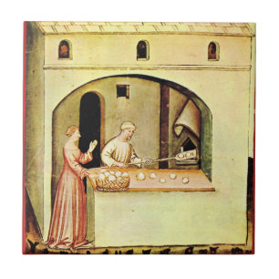 ANTIQUE OVEN BAKER ,BAKERY BREAD SHOP TILE