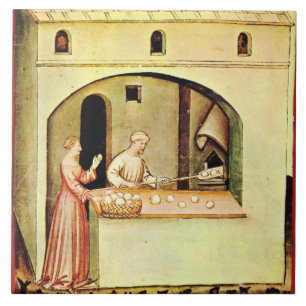 ANTIQUE OVEN BAKER ,BAKERY BREAD SHOP TILE