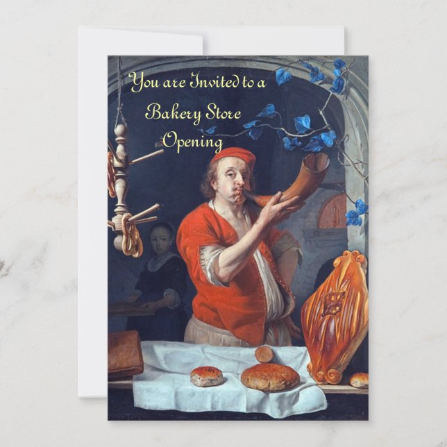 ANTIQUE OVEN  BAKERY BREAKFEAST PARTY INVITATION (Front)