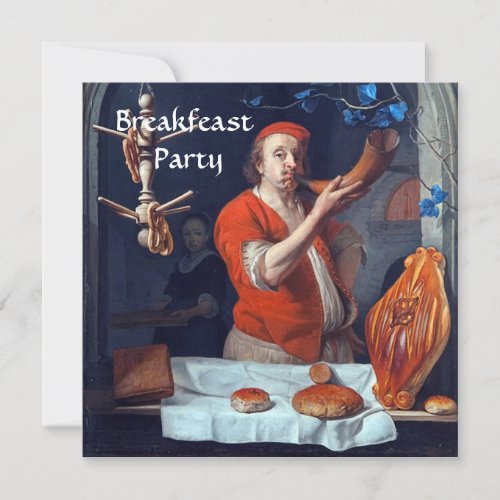 ANTIQUE OVEN  BAKERY BREAKFEAST PARTY INVITATION