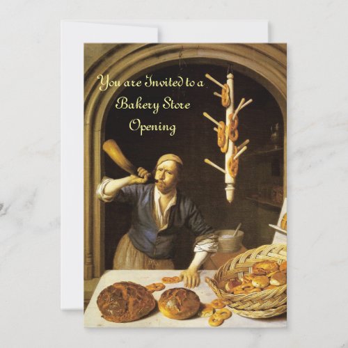 ANTIQUE OVEN  BAKERY BREAKFEAST PARTY INVITATION