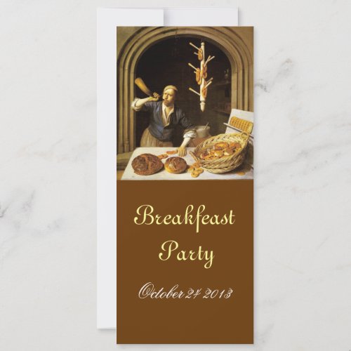 ANTIQUE OVEN  BAKERY BREAKFEAST PARTY INVITATION