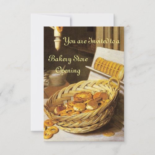 ANTIQUE OVEN  BAKERY BREAKFEAST PARTY RSVP INVITATION