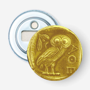 ANTIQUE OWL GOLD COIN BOTTLE OPENER