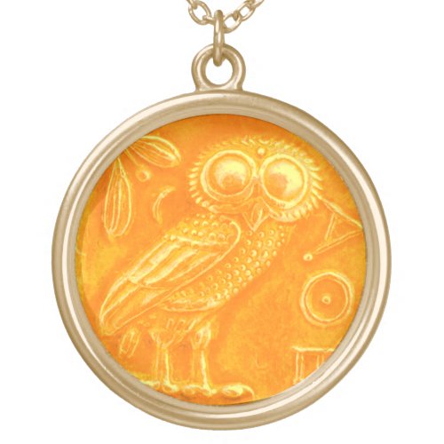 ANTIQUE OWL GOLD PLATED NECKLACE