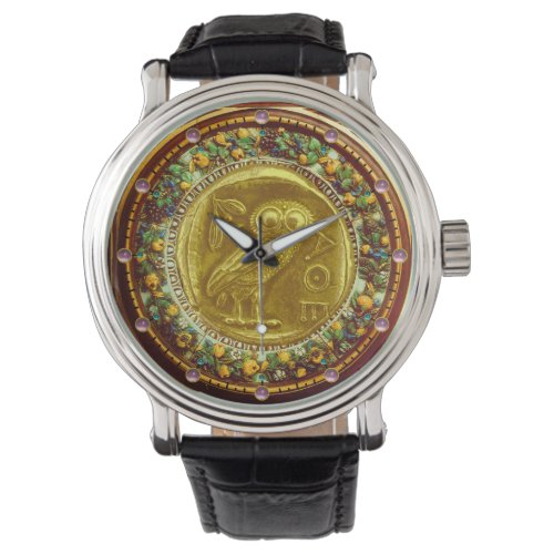 ANTIQUE OWL GOLD YELLOW WATCH