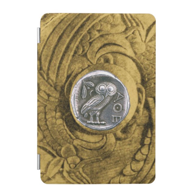 ANTIQUE OWL Silver Greek Coin iPad Mini Cover (Front)