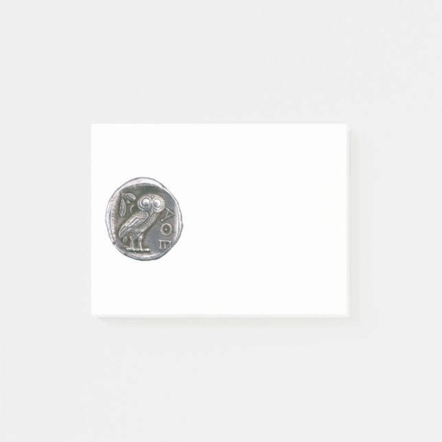 ANTIQUE OWL silver Post-it Notes (Front)