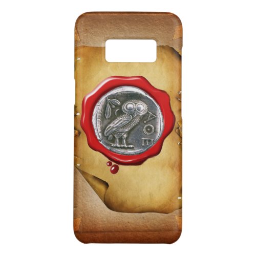 ANTIQUE OWL SILVER RED WAX SEAL parchment Case_Mate Samsung Galaxy S8 Case