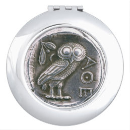 ANTIQUE OWL silver Vanity Mirror