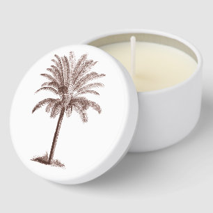 Antique Palm Tree Mini Candle Favors