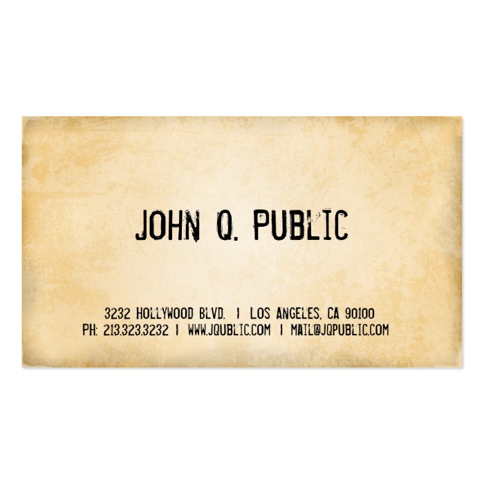 Antique Paper Business Card