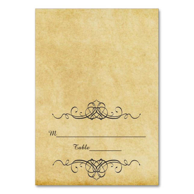 Antique Paper - Escort Cards (Front)