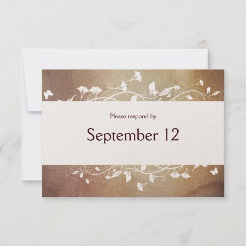 Antique Paper RSVP with envelopes