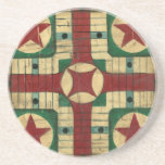 Antique Parcheesi Game Board by Ethan Harper Coaster