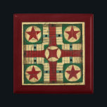 Antique Parcheesi Game Board by Ethan Harper Keepsake Box<br><div class="desc">An antique looking painting based on a Parcheesi game board. This painting by Ethan Harper is amazingly lifelike. You can almost imagine using it to play a real game of Parcheesi with your friends. Buy your copy today!</div>