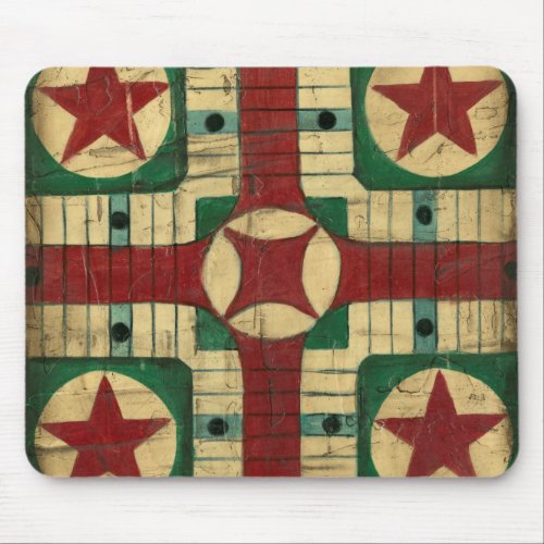 Antique Parcheesi Game Board by Ethan Harper Mouse Pad