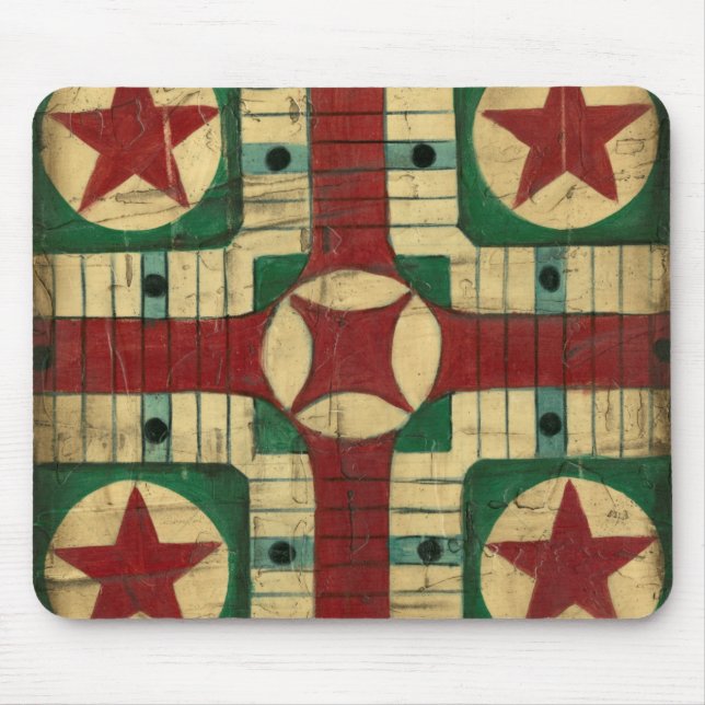 Antique Parcheesi Game Board by Ethan Harper Mouse Pad (Front)
