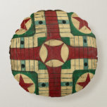 Antique Parcheesi Game Board by Ethan Harper Round Pillow