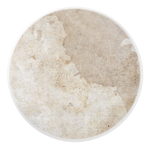 Antique Parchement Paper Beige Marble Rock Elegant Ceramic Knob