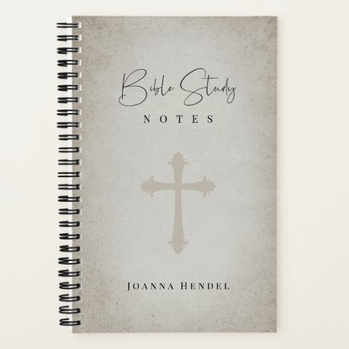 Antique Parchment Look Personalized Bible Study Notebook