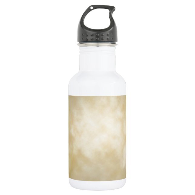 Antique Parchment Vignette Texture Background Water Bottle (Front)