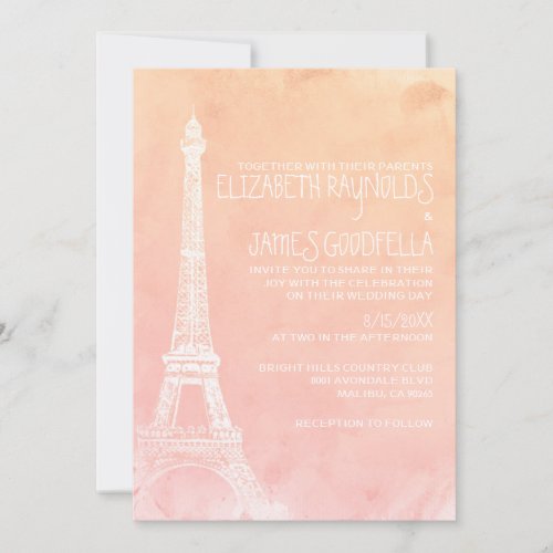 Antique Paris Wedding Invitations