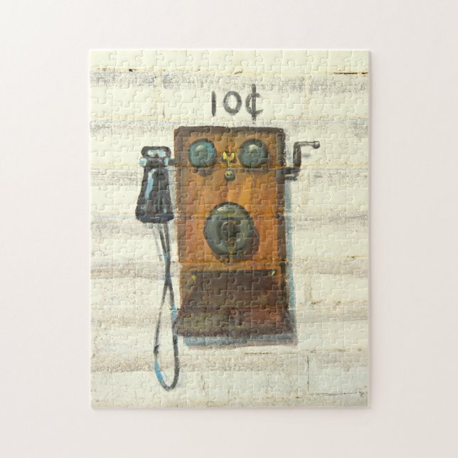 antique pay phone jigsaw puzzle (Vertical)