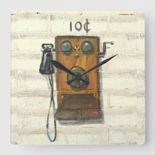 antique pay phone wall clock
