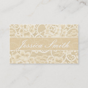 Antique Peach Lace Fancy Elegant Business Card