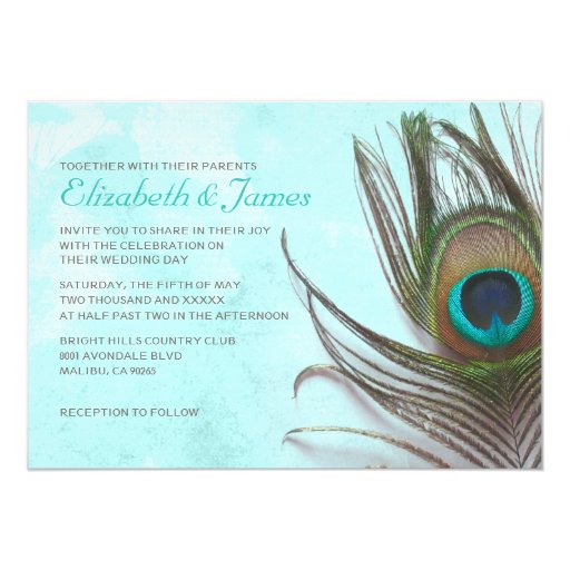 Peacock Feather Invitations 4