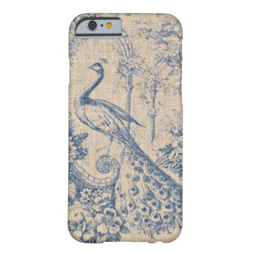 Antique Peacock Toile Barely There iPhone 6 Case