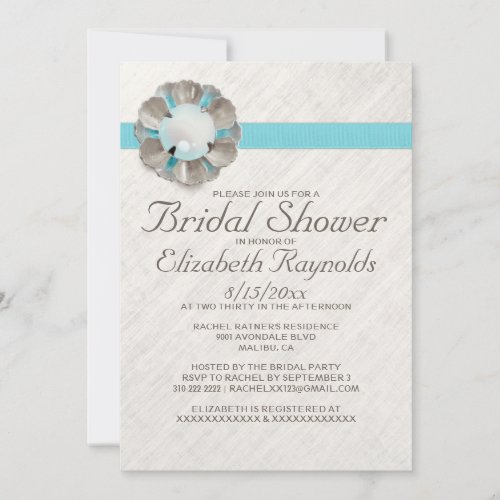 Antique Pearl Bridal Shower Invitations