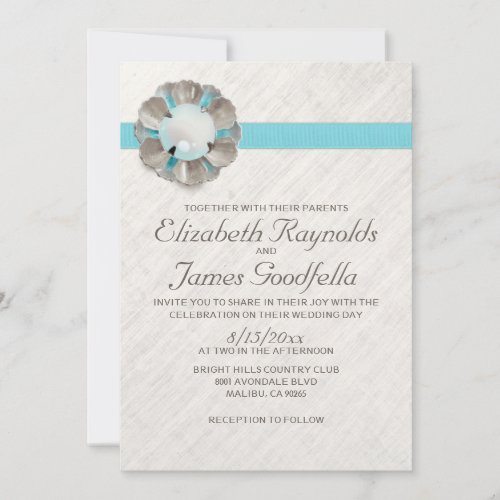 Antique Pearl Wedding Invitations