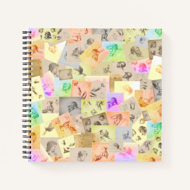 Antique Pencil Studies Custom Sketch Notebook (Front)