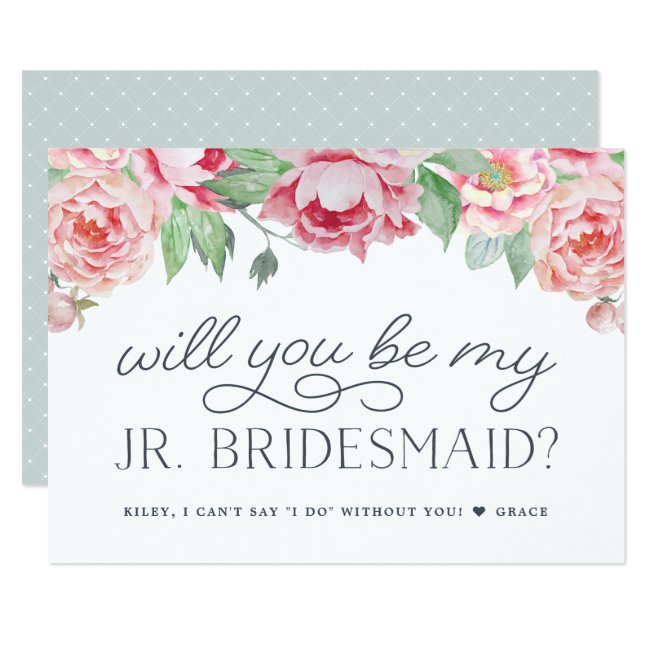 Antique Peony | Will You Be My Jr Bridesmaid Card