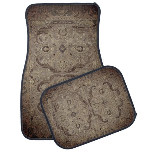 Antique Persian Carpet Brown Car Floor Mat