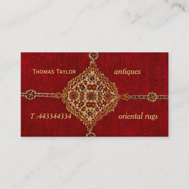 Antique Persian carpet Business Card (Front)