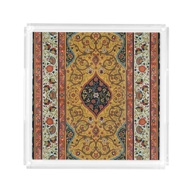 Antique Persian Carpet Elegant Design Acrylic Tray (Front)