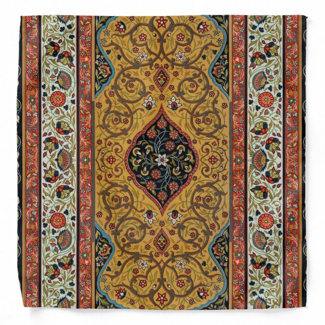 Antique Persian Carpet Elegant Design Bandana (Front)