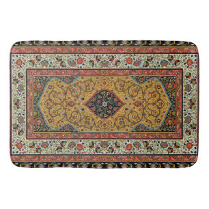 Antique Persian Carpet Elegant Design Bath Mat