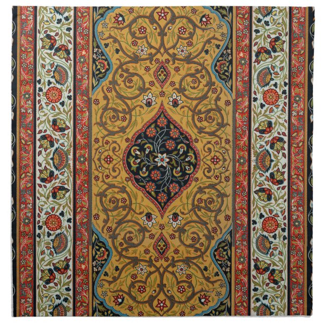 Antique Persian Carpet Elegant Design Cloth Napkin (Front)