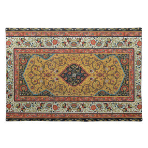 Antique Persian Carpet Elegant Design Cloth Placemat